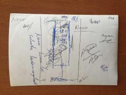 ŞARKICI NECO'NUN ORİJİNAL FOTOĞRAFI 18 x 12 cm EBADINDA - NECO EŞİ OYA GERMEN'LE DANS EDERKEN