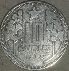 TÜRKİYE 1938     10  KURUŞ