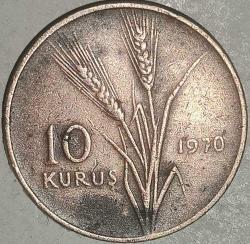 TÜRKİYE 1970    10  KURUŞ