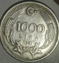 TÜRKİYE 1991   1000 LİRA
