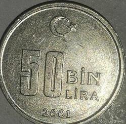 TÜRKİYE   2001  50 BİN LİRA