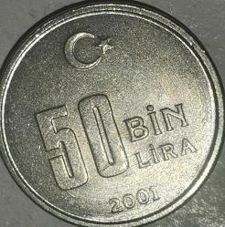 TÜRKİYE   2001  50 BİN LİRA