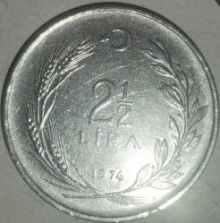 TÜRKİYE   1974    2,5  LİRA
