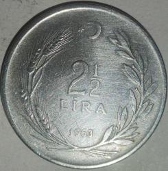TÜRKİYE   1963    2,5  LİRA
