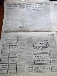 Cumhuriyet Gazetesi - 7 İkinciteşrin (Kasım) 1944 - Bugün Amerika'da Yazan Nadir Nadi Köşe Yazısı - Stalin'in Dünkü Nutku Harbi Müttefikler Kazanacaklardır Artık Şüpheye Yer Yoktur - Amerika'da Seçim Günü Elli Milyon Amerikalı Oy Verecek - Amerika'da Demokratların Adayı Roosevelt Cumhuriyetçilerin Adayı Dewey Fotoğraf - İspanyol Milli Kongresinin Kararları Frankoyu Düşürmek Üzere Bir Plan Gerçekleştirildi - Berlin'de Nutuklar Himmler Ve General Guderian Halka Teminat Veriyorlar - Beynelmilel Portreler Thomas E. Dewey - Ankara Halkevinde Sadi Tek Tiyatrosu - Acı Hatıralar Kadıköy Opera Sinemasında - Roosevelt Mi Yoksa Devey Mi Seçilecek Yazan M. Kenan Kan - Kapıdan Bir Kadın Girdi Yazan Warwick Deeping Yazı - Her Gün Alacak Değiliz Ya Yazan Burhan Felek Köşe Yazısı - Bugünkü Radyo Programı - Bulmaca - Tural Öksürüğü Ve Bronşiti Derhal Keser - Hagenuk Yüksek Hassasiyet ve Randımanlı Radyolar - İstanbul Belediye Şehir Tiyatroları Dram Kısmı Doktorun Hatası - Kuru Kahveci Mehmet Efendi