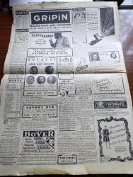 Cumhuriyet Gazetesi - 12 İkinciteşrin (Kasım) 1944 - Havacılık Konferansı Ve Türkiye Yazan Abidin Daver Köşe - Ebedi Şefimiz Atatürk'ün 6. Ölüm Yılı Dolayısıyla Anma Yapıldı Fotoğraf - İsmet İnönü Ebedi Şefin Mezarına Çelebi Koyuyor Fotoğraf - Sovyet Orduları Tuna Nehrini Geçti - Bebek İstinye Yolu Dün Açıldı - Amerikalı Boksörlerle Dün Yapılan Müsabaka - Üç Karşılaşmadan İkisini Boksörlerimiz Birini De Amerikalı Abrahams Kazandı Fotoğraf - Dün Fenerbahçe Stadyumunda Büyük Bir Tören Yapıldı İzciler And İçtiler - Washington Büyükelçimiz Münir Ertegün Vefat Etti - Almanların Yeni Silahı - Haftanın Şakaları Yazan Burhan Felek - Kapıdan Bir Kadın Girdi Yazan Warwick Deeping Yazı Dizisi - Öldürün Bu Kadını Bugün Taksim Sinemasında - Ses Tiyatrosunda Leblebici Horhor Ağa -  Müzeyyen Senar Işıl Borsa Kıraathanesinde - Derman Ağrı Kesici - Zehra Bilir Safiye Tokay Ve Salahaddin Pınar Her Akşam Novotni Oteli Altında Aile Saz Salonunda - Mualla Gökçay Her Akşam Maksimde -  Çapamarka