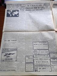 Cumhuriyet Gazetesi - 14 Birinciteşrin (Ekim) 1944 - Moskova'dan İlk Haberler Yaşam Nadir Nadi Köşe Yazısı - Balkanlar İçin İngiliz Rus Görüşmeleri - Achen Şehri Bir Enkaz Yığını Haline Geldi Fotoğraf - Riga Düştü - Atina ve Pire Dün Kurtarıldı - Macaristan'ın Vaziyeti Peşte Hükümeti Mütareke Şartlarını Sovyetlerden Ankara Kanalıyla Sormuş - İstanbul Mebusları Halkı Dinlemeye Başladılar - İspanya'da Karışıklık Devam Ediyor - Franco Hükümeti - Bu Dünyada Harpten Başka Ne Oluyor - Radyo Foto Nedir - Almanya'nın İkide Bir Harp Çıkarması Nasıl Önlenebilir - Mumyalar Kralı Ses Sinemasında - İsmail Dümbüllü Beyoğlu İstanbul Gazinosunda - Elazığ Tunceli Atlı Spor Ocağı Koşuları - Atina'nın Kurtuluşu Yazan Ömer Rıza Doğrul Köşe Yazısı - Bir Gecelik Gelin Bugün Ar Sinemasında - Askeri Vaziyet Yazan Emekli General H. Emir Erkilet Yazı Dizisi - Fındıkçıların Derdi Yazan Burhan Felek Köşe Yazısı - Churchill Amerika Hesabına Söz Söylemeye Salahiyetli Mi - Mualla Gökçay Her Akşam Maksimde - Borsa