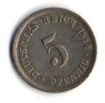 Alman İmparatorluğu 5 Pfennig 1914 (Mp1645)