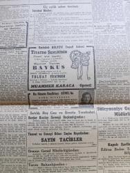 Cumhuriyet Gazetesi - 5 Nisan 1946 - Dost Amerika'nın Denizcilerini Karşılarken Yazan Nadir Nadi Köşe Yazısı - Missouri İstanbul'da - Misouri Hareketinden Evvel New York Limanında Fotoğraf - Güvenlik Konseyi İran Meselesini 6 Mayısa Bıraktı - İngiltere Arnavutluk İle Münasebatını Kesti - Harp Devamınca Alman Genelkurmay Başkanlığı Yapan Mareşal Keitel Hitler'e Sövüyor - Mehmed Münirin Fikir Tarihimizdeki Mevkii Yazan Profesör Ziyaeddin Fahri Fındıkoğlu - İzmir At Yarışlarının Üçüncü Haftasına Aid Program - Gazi Osman Paşa Mezarında Dün Tören Yapıldı - İzmir Kayagücü Takımı Geldi - Miskinler Tekkesi Yazan Reşat Nuri Güntekin Yazı Dizisi - Stalin Amerika Büyükelçisinin Kabul Etti - Meşrutiyet Tiyatrosu Baykuş - Amcabey Missouri'de Çizen Cemal Nadir Karikatür Çizen Cemal Nadir Karikatür - EIA Radyo - Aga Plak Değiştirici Makinesi - Bugünkü Radyo Programı - Muammer Karaca Tiyatrosu Platin Palas Beyoğlu Lale Sinemasında - Zeki Çan Çil İlacı - Tokalon Pudra