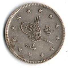 Osmanlı İmparatorluğu V.Mehmed Reşad 1327/4 İstanbul 2 Kuruş Gümüş (Om0017)