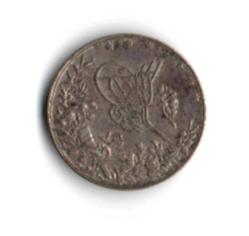 V.Mehmed Reşad 1 Kuruş Mısır Baskısı 1327-3 Gümüş (om0027)