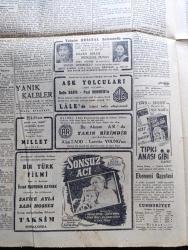 Cumhuriyet Gazetesi - 6 Şubat 1947 - Tuna Davasında Rusya Ve Anglo Saksonlar Köşe Yazısı - Arap Memleketleriyle Olan Münasebetlerimiz - Dışişleri Bakanı Hasan Saka'nın Demeci - Von Papen Nazileri Temizleme Mahkemesinde Fotoğraf - Dünya Kanunu - CHP Partisi İl Kongresi Karşısında Demokratlar - Hilmi Uran - CHP İl Kongresi Dün Nihayet Verdi - Halk Partisi Basınının Mareşal Fevzi Çakmak İçin Neşriyatı - Türk Filmciliği Himaye Edilmelidir Yazan Abidin Daver Köşe Yazısı - Türkiye'de Claude Bernard Felsefesi ve Tesirleri Yazan Profesör Ziyaeddin Fahri Fındıkoğlu - Milli Eğitim Bakanı Reşad Şemseddin Sirer Sanat Enstitüsünü Gezdi - Bir Türk Filmi Sonsuz Acı Oynayanlar Behzat Budak Şaziye Moral Taksim Sinemasında - İstanbul Şehrinin İradesi Yazan Burhan Felek Köşe Yazısı - Limanımıza Gelen Ve Giden Vapurlar - Bugünkü Radyo Programı - Bulmaca - Diş Tabibi Ferid Arcan - İstanbul Belediyesi Şehir Tiyatroları Programı - Muammer Karaca Opereti - K. B. İngiliz Bataryaları Radyoları Gelmiştir