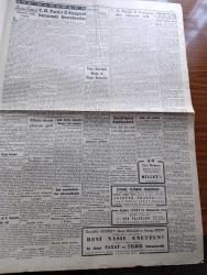 Cumhuriyet Gazetesi - 6 Şubat 1947 - Tuna Davasında Rusya Ve Anglo Saksonlar Köşe Yazısı - Arap Memleketleriyle Olan Münasebetlerimiz - Dışişleri Bakanı Hasan Saka'nın Demeci - Von Papen Nazileri Temizleme Mahkemesinde Fotoğraf - Dünya Kanunu - CHP Partisi İl Kongresi Karşısında Demokratlar - Hilmi Uran - CHP İl Kongresi Dün Nihayet Verdi - Halk Partisi Basınının Mareşal Fevzi Çakmak İçin Neşriyatı - Türk Filmciliği Himaye Edilmelidir Yazan Abidin Daver Köşe Yazısı - Türkiye'de Claude Bernard Felsefesi ve Tesirleri Yazan Profesör Ziyaeddin Fahri Fındıkoğlu - Milli Eğitim Bakanı Reşad Şemseddin Sirer Sanat Enstitüsünü Gezdi - Bir Türk Filmi Sonsuz Acı Oynayanlar Behzat Budak Şaziye Moral Taksim Sinemasında - İstanbul Şehrinin İradesi Yazan Burhan Felek Köşe Yazısı - Limanımıza Gelen Ve Giden Vapurlar - Bugünkü Radyo Programı - Bulmaca - Diş Tabibi Ferid Arcan - İstanbul Belediyesi Şehir Tiyatroları Programı - Muammer Karaca Opereti - K. B. İngiliz Bataryaları Radyoları Gelmiştir