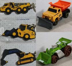 Mini metal inşaat hafriyat kamyon kepçe dozer araç lar ve plastik anahtarlık set koleksiyon dekor tasarım hediye nostalji vintage retro