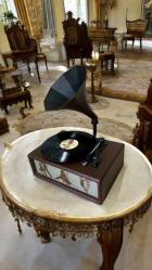 Elyapımı gramofon ahşap plakçalar bütün plakları çalabiliyor Tamamen el yapımı