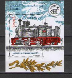 Romanya 2002 - Lokomotif  - Blok - Taşıtlar -  MNH - Damgasız-
