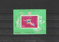 Romanya 1984 - Los Angles 84 Olimpiyatları - Spor   Temalı Numaralı Blok   -  MNH - Damgasız