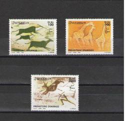 Somali 2002  - Mağara ,Kaya Resimleri Temalı Seri - Arkeoloji - MNH - Damgasız