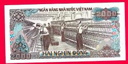 Vietnam 2000 Dong 1988 UNC  (TK 17 457) ÇİL