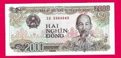 Vietnam 2000 Dong 1988 UNC (TK 17 512) ÇİL