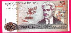 BRAZIL 50 Cruzados 1986-1988 p210b, UNC (TK 17 582) ÇİL