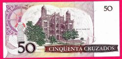 BRAZIL 50 Cruzados 1986-1988 p210b, UNC (TK 17 582) ÇİL