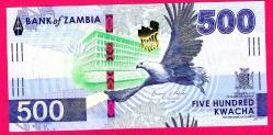 Zambia 500 Kwacha 2024 2025 P 67 BISON EAGLE UNC (TK 17 519) ÇİL