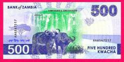 Zambia 500 Kwacha 2024 2025 P 67 BISON EAGLE UNC (TK 17 519) ÇİL