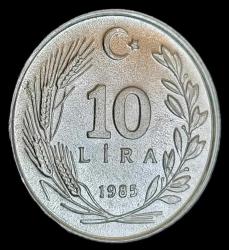 1985 10 Lira Çil Aliminyum