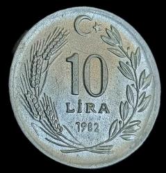 1982 10 Lira Çil Aliminyum