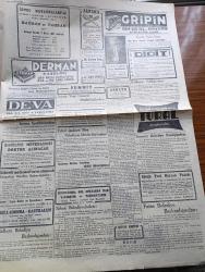 Cumhuriyet Gazetesi - 19 Mart 1947 - Ya Hürriyet Ya Ölüm Yazan Nadir Nadi Köşe - Büyük Bir Amerikan Filosu Geliyor - Amerikan Filosu Boğazları ve İstanbul'u Ziyaret Edecek - Truman'ın Yardım Projesi - Amerikan Büyükelçisi Edwin C. Wilson Ankara'dan Geldi Fotoğraf - Celal Bayar Tarsus'ta da Bir Hitabede Bulundu - Başbakan Recep Peker'in Beyanatı - Çanakkale Zaferinin Yıldönümü Her Tarafta Heyecanla Kutlandı - Eminönü Halkevinde Dün Gece Çanakkale Zaferi Temsili Fotoğraf - Şehir Komedi Tiyatrosunda Sırat köprüsü - Sovyet Temsil Politikasında Soyadlarının Rolü Yazan Ziyaeddin Fahri Fındıkoğlu - Küçük Hikaye Cüzamlı - Yıkılan Saadet Çemberlitaş Sinemasında - İstanbul Belediyesi Yazanlar Burhan Felek Köşe Yazısı - Aşk Uyanınca Nakleden Hamdi Varoğlu Yazı Dizisi - Yunus Emre Oratoryosu Paris'te Çalınacak - Gripin - Tural Öksürük ve Bronşite Karşı - Deva Ağrı Kesici - Meşhur İsviçre Ardath Saatleri - Bugünkü Radyo Programı - Parker Quink Mürekkep - Otokar - Borsa - General Electric Radyoları