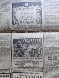 Cumhuriyet Gazetesi - 3 Nisan 1947 - Yazık Oluyor Yazan Nadir Nadi Köşe Yazısı - Demokratlar Seçime Girmiyorlar - Demokrat Parti Bugün İzmir'de Bir Beyanname Neşredecek - Celal Bayar İzmir'e Gelirken Trende - Başbakan Recep Peker'in İzmir'de Gençlik Ve Tüccarla Hasbihalleri Fotoğraf - Emlak Sahipleri Telaşa Düştüler - Mecidiyeköyünde Yapılan Evler Fotoğrafı - Sovyet Rusya Atina'daki Elçisini Geri Çağırdı - Paris'te Verilen Yunus Emre Oratoryosu Hararetli Alkışlarla Karşılandı - Osmanlı Bankası Banknotları Altın İle Ödenirken Yazan Profesör Doktor Refii Şükrü Suvla - Suriye İzmir Fuarına İştirak Edecek - Silivrili Demokrat Partililer Beraat Ettiler - Halim Kabakçı - Aşk Uyanınca Nakleden Hamdi Varoğlu -  Kara Aslan Taksim Sinemasında - Biz De Evlenelim Elhamra Sinemasında - Bugünkü Radyo Programı - Nevrozin -  Çapa Sahlebi İçiniz - Quink Mürekkep - İzmir At Yarışları
