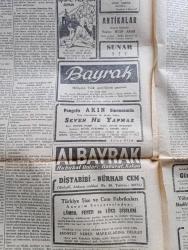 Cumhuriyet Gazetesi - 6 Nisan 1947 - Bugün Yazan Nadir Nadi Köşe Yazısı - Dört İlde Seçim Bugün Yapılıyor - Demokratların İzmir Mitingi Dün Yapıldı - Celal Bayar'ın Nutku 69 Dakika Sürdü - Mitingde Tahminden Az Olarak 20,000 Kişi Bulundu Hadise Olmadı - Celal Bayar'ın Recep Peker'e Cevapları - Türkiye Ve Yunanistan'a Yapılacak Yardım Hakkında Amerikan Dışişleri Bakanlığının Verdiği İzahat - Fenerbahçe Vefa'yı Dün 3 1 Mağlup Etti Fotoğraf - Yunan Kralı George'in Cenaze Töreni - Başkan Truman'ın Yeni Bir Hitabesi - Türkiye Ve Dünya Maraton Müsabakası Yazan Ahmed Halil - Haftanın Şakaları Yazan Burhan Felek - Aşk Uyanınca Nakleden Hamdi Varoğlu Yazı Dizisi - Safiye Ayla Mustafa Çağlar Suzan Yakar Ve Hamiyet Yüceses Pangaltı İnci Sinemasında - Albayrak Hububat Unları - Bayrak Milliyetçi Türk Gençliğinin Gazetesi - Çapa Sahlebi Enerji Sağlar - Aga Radyoları - Bugünkü Radyo Programı - Bulmaca - Borsa - Haşeratlara Karşı Didit - Arda Traş Bıçağı