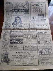 Cumhuriyet Gazetesi - 6 Nisan 1947 - Bugün Yazan Nadir Nadi Köşe Yazısı - Dört İlde Seçim Bugün Yapılıyor - Demokratların İzmir Mitingi Dün Yapıldı - Celal Bayar'ın Nutku 69 Dakika Sürdü - Mitingde Tahminden Az Olarak 20,000 Kişi Bulundu Hadise Olmadı - Celal Bayar'ın Recep Peker'e Cevapları - Türkiye Ve Yunanistan'a Yapılacak Yardım Hakkında Amerikan Dışişleri Bakanlığının Verdiği İzahat - Fenerbahçe Vefa'yı Dün 3 1 Mağlup Etti Fotoğraf - Yunan Kralı George'in Cenaze Töreni - Başkan Truman'ın Yeni Bir Hitabesi - Türkiye Ve Dünya Maraton Müsabakası Yazan Ahmed Halil - Haftanın Şakaları Yazan Burhan Felek - Aşk Uyanınca Nakleden Hamdi Varoğlu Yazı Dizisi - Safiye Ayla Mustafa Çağlar Suzan Yakar Ve Hamiyet Yüceses Pangaltı İnci Sinemasında - Albayrak Hububat Unları - Bayrak Milliyetçi Türk Gençliğinin Gazetesi - Çapa Sahlebi Enerji Sağlar - Aga Radyoları - Bugünkü Radyo Programı - Bulmaca - Borsa - Haşeratlara Karşı Didit - Arda Traş Bıçağı
