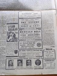 Cumhuriyet Gazetesi - 10 Nisan 1947 - Dünya Devleti Yazan Nadir Nadi Köşe Yazısı - İngiltere'den Beşyüz Av Uçağı Satın Aldık - Uçaklar 12lik Filolar Halinde Türkiye'ye Gönderiliyor - Müdafaa Uçaklarının Satın Alınması Başkan Truman'ın Yardım Teklifiyle Alakalı - Demokratlar Kanun Tasarıları Hazırlandılar - Celal Bayar Ve Arkadaşları Bergama Haricinde Kendilerini Karşılayan Halkla Beraber - De Gaulle'ün Teşebbüsü Akisler Uyandırdı - Güreşçilerimiz Avrupa Grekoromen Güreş Şampiyonası İçin Prag'a Gitti - Türkiye'nin En Büyük Milli Sendikası Kömür İşçileri Sendikasının Kongresi Dün Yapıldı - Türk Güreşi Kurddereli Ve Atatürk Yazan İsmail Habib Sevük - İki Yetime Filmi Saray Ve İnci Sinemasında - Vehbi Koç'un Konferansı - Buffalo Bill İpek Sinemasında - Safiye Ayla Mustafa Çağlar Suzan Yakar Ve Hamiyet Yüceses Pangaltı İnci Sinemasında - Otomobil İmparatoru Henry Ford'un Ölümü - Vanderberg'in Nutku Yazan Ömer Rıza Doğrul - Parker 51 Dolma Kalem - Ardath Saatleri - Bugünkü Radyo Programı