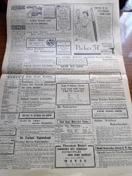 Cumhuriyet Gazetesi - 10 Nisan 1947 - Dünya Devleti Yazan Nadir Nadi Köşe Yazısı - İngiltere'den Beşyüz Av Uçağı Satın Aldık - Uçaklar 12lik Filolar Halinde Türkiye'ye Gönderiliyor - Müdafaa Uçaklarının Satın Alınması Başkan Truman'ın Yardım Teklifiyle Alakalı - Demokratlar Kanun Tasarıları Hazırlandılar - Celal Bayar Ve Arkadaşları Bergama Haricinde Kendilerini Karşılayan Halkla Beraber - De Gaulle'ün Teşebbüsü Akisler Uyandırdı - Güreşçilerimiz Avrupa Grekoromen Güreş Şampiyonası İçin Prag'a Gitti - Türkiye'nin En Büyük Milli Sendikası Kömür İşçileri Sendikasının Kongresi Dün Yapıldı - Türk Güreşi Kurddereli Ve Atatürk Yazan İsmail Habib Sevük - İki Yetime Filmi Saray Ve İnci Sinemasında - Vehbi Koç'un Konferansı - Buffalo Bill İpek Sinemasında - Safiye Ayla Mustafa Çağlar Suzan Yakar Ve Hamiyet Yüceses Pangaltı İnci Sinemasında - Otomobil İmparatoru Henry Ford'un Ölümü - Vanderberg'in Nutku Yazan Ömer Rıza Doğrul - Parker 51 Dolma Kalem - Ardath Saatleri - Bugünkü Radyo Programı