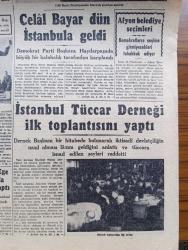 Cumhuriyet Gazetesi - 16 Nisan 1947 - Avrupa İki Cepheye Ayrılacak Mı - Devlet İktisadi Teşekkürleri İçin Mühim Kararlar - Moskova Konferansını Kurtarabilmek İçin General Marshall Dün Akşam Saat 20 de Stalin'le Görüştü - Celal Bayar Dün İstanbul'a Geldi - Fransa'da De Gaulle'ün Partisi - Celal Bayar Haydarpaşadan İstanbul'a Geçerken Motorda Fotoğraf - Afyon Belediye Seçimleri - İstanbul Tüccar Derneği İlk Toplantısını Yaptı Fotoğraf- Türkiye'nin İngiltere'deki Sel Felaketzedelerine Yardımı - Güreşçilerimiz Neden Pragda Üçüncü Oldular - Ceza Kanunu Vodvil 3 Perde Şehir Komedi Tiyatrosunda - Adak Yazan Kemal Ragıp Yazı Dizisi - Dış Hatlar Yazan Burhan Felek Köşe Yazısı - Safiye Ayla Ve Hamiyet Yüceses Pangaltı İnci - Yeni Vatan Marmara Sinemasında - Büyük Doğu Mecmuası - Türkiye İş Bankası - İstanbul Gazeteciler Cemiyeti Büyük Eşya Piyangosu - Renault Otomobil Kamyon Otobüs - Bugünkü Radyo Programı - Star Traş Bıçağı