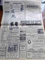 Cumhuriyet Gazetesi - 16 Nisan 1947 - Avrupa İki Cepheye Ayrılacak Mı - Devlet İktisadi Teşekkürleri İçin Mühim Kararlar - Moskova Konferansını Kurtarabilmek İçin General Marshall Dün Akşam Saat 20 de Stalin'le Görüştü - Celal Bayar Dün İstanbul'a Geldi - Fransa'da De Gaulle'ün Partisi - Celal Bayar Haydarpaşadan İstanbul'a Geçerken Motorda Fotoğraf - Afyon Belediye Seçimleri - İstanbul Tüccar Derneği İlk Toplantısını Yaptı Fotoğraf- Türkiye'nin İngiltere'deki Sel Felaketzedelerine Yardımı - Güreşçilerimiz Neden Pragda Üçüncü Oldular - Ceza Kanunu Vodvil 3 Perde Şehir Komedi Tiyatrosunda - Adak Yazan Kemal Ragıp Yazı Dizisi - Dış Hatlar Yazan Burhan Felek Köşe Yazısı - Safiye Ayla Ve Hamiyet Yüceses Pangaltı İnci - Yeni Vatan Marmara Sinemasında - Büyük Doğu Mecmuası - Türkiye İş Bankası - İstanbul Gazeteciler Cemiyeti Büyük Eşya Piyangosu - Renault Otomobil Kamyon Otobüs - Bugünkü Radyo Programı - Star Traş Bıçağı