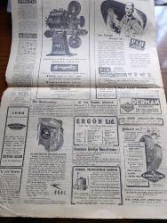 Cumhuriyet Gazetesi - 20 Nisan 1947 - Rusya'ya Karşı Uysal Mı Metin Mi Davranmalı Yazan Abidin Daver Köşe Yazısı - Moskova Konferansında Bir Karar Verilemedi - Hasan Ali Yücel ile Kenan Öner Davası - İzmir Gençliği Komünizm Aleyhinde Miting Yaptı - Senirkent Davasına Devam Edildi - Türk Hekimlerinin En Yaşlısı Doktor Hacı Nuri Canbakan İçin Tören Fotoğraf - Galatasaray İle Vefa Dün Berabere Kaldılar - Bostondaki Maraton Müsabakası - Haftanın Şakaları Yazan Burhan Felek Köşe Yazısı - Fransız İlminin Büyük Bir Kaybı Yazan Profesör Mustafa Şekib Tunç - Tramvaydan Atlamanın Cezası - Adak Yazan Kemal Ragıp Yazı Dizisi - Farsça Türkçe Lügat - Kaplan Kadın Bugün Elhamra'da - Hamiyet Yüceses Salahaddin Pınar Taksim Kristal Salonunda - Suçsuz Mahkum Bugün Şark Sinemasında - Amerika'nın ve Dünyanın En Mükemmel Sinema Cihazı Singlex - Bugünkü Radyo Programı - Bulmaca - Good Year Lastikleri - Derman Kaşeleri