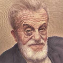 Necip Fazıl Kısakürek yağlıboya portre - Nedim Hancı imzalı