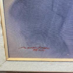 Necip Fazıl Kısakürek yağlıboya portre - Nedim Hancı imzalı