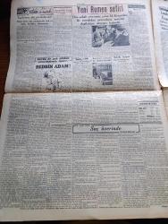 Cumhuriyet Gazetesi - 24 Haziran 1940 - Yarım Barış Bütün Barış Yazan Yunus Nadi Köşe Yazısı - Mütareke Şartları Müthiş - Roma Civarında Bir Villada İtalya İle Müzakereler Başladı - Fransız Kabinesine Giren Nazırlardan Laval Ve Marquet Fotoğraf - Londra'da Yeni Bir Fransız Hükümeti - Bugünkü Amerikan Donanmasından Bir Filo Fotoğraf - Milli Küme Maçları Bitiyor - Fenerbahçe Beşiktaş'ı Yendi Fotoğraf - Galatasaray Vefa'yı 3 0 Mağlup Etti - Amerika Süratle Silahlanıyor - Küçük Hikaye Suç Üzerinde Yazan Ahmed Hidayet - Tarihte Türkler ve İngilizler Yazan Ziya Şakir Yazı Dizisi - Yeni Rumen Sefiri M. Kruçesku İstanbul'da -  Maliye Vekili Fuad Ağralı İstanbul'da - Eminönünde Muvakkat Köprüsü Açıldı Fotoğraf - Cumhurreisimiz İsmet İnönü At Yarışlarında - Fenerbahçe Kurtuluş Atletizm Maçı - Dünkü Yüzme Yarışlarına Giren Sporcular Fotoğraf - Cumhuriyet Kız Enstitüsü Sergisi - Türkiye İş Bankası - Bugünkü Radyo Programı - Günün Bulmacası - Frengi Ve Belsoğukluğuna Karşı Protejin - Sümerbank