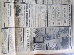 Cumhuriyet Gazetesi - 24 Haziran 1940 - Yarım Barış Bütün Barış Yazan Yunus Nadi Köşe Yazısı - Mütareke Şartları Müthiş - Roma Civarında Bir Villada İtalya İle Müzakereler Başladı - Fransız Kabinesine Giren Nazırlardan Laval Ve Marquet Fotoğraf - Londra'da Yeni Bir Fransız Hükümeti - Bugünkü Amerikan Donanmasından Bir Filo Fotoğraf - Milli Küme Maçları Bitiyor - Fenerbahçe Beşiktaş'ı Yendi Fotoğraf - Galatasaray Vefa'yı 3 0 Mağlup Etti - Amerika Süratle Silahlanıyor - Küçük Hikaye Suç Üzerinde Yazan Ahmed Hidayet - Tarihte Türkler ve İngilizler Yazan Ziya Şakir Yazı Dizisi - Yeni Rumen Sefiri M. Kruçesku İstanbul'da -  Maliye Vekili Fuad Ağralı İstanbul'da - Eminönünde Muvakkat Köprüsü Açıldı Fotoğraf - Cumhurreisimiz İsmet İnönü At Yarışlarında - Fenerbahçe Kurtuluş Atletizm Maçı - Dünkü Yüzme Yarışlarına Giren Sporcular Fotoğraf - Cumhuriyet Kız Enstitüsü Sergisi - Türkiye İş Bankası - Bugünkü Radyo Programı - Günün Bulmacası - Frengi Ve Belsoğukluğuna Karşı Protejin - Sümerbank
