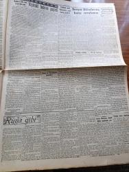 Cumhuriyet Gazetesi - 20 Eylül 1947 - İstanbul Mali Buhrandan Nasıl Kurtarılabilir Yazanlar Abidin Daver Köşe Yazısı - Amerikan Yardımı Memleketimize Sevkiyatını Başlaması İçin Yapılan Hazırlıklar - Sovyet İftiralarına Karşı Cevabımız - Vişinski'nin Nutku Bütün Dünyada Olduğu Gibi Türkiye'de De İnfial Uyandırdı - Hükümet Çevreleri Nutuk İçin Neler Düşünüyorlar -  Cumhurbaşkanı İsmet İnönü'nün Seyahati - İran'ın Moskova Büyükelçisi Meydanda Yok - Acı Bir Kaybımız Gazeteci Faik Güneri Vefat Etti - Kayseri Milletvekili Said Azmi Feyzioğlu İçin İleri Sürülen İddialar - Yunanistanda Sporcularımızın Muvaffakiyeti - Beynelmilel Portreler İdamını Bekleyen Bulgar Muhalefet Lideri Petkov - Rüya Gibi Nakleden Hamdi Varoğlu Yazı Dizisi - Maksad Merasim Mi Yazan Burhan Felek Köşe Yazısı - Bugünkü Futbol Ve Dün Geceki Boks  Maçları Yazan Eşref Şefik - Askeri Güçler Futbol Takımı Ligden çekildi - Hamiyet Yüceses Mualla Gökçay Ve Safiye Ayla Cağaloğlu Çiftesaraylar Bahçesinde - Revü Opereti - Sihirbaz