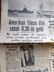 Cumhuriyet Gazetesi - 2 Temmuz 1948 - Ziyaretin Manası Yazan Abidin Daver Köşe Yazısı - Meclis Seçim Tasarısının Tetkikini Tehir Etti - Amerikan Filosu Dün Sabah 8 30 Da Geldi Fotoğraf - Meclisin Tatili De Geri Bırakıldı - Yeşilköye İnen Bulgar Uçağındaki Facia - Bulgar Uçağının Yaralı Pilotu Ganef Bakırköy Hastanesi'nde Fotoğraf - Denizcilik Bayramı Fotoğraf - Olimpiyata Gidecek Olanlar - Yugoslavyada Milli Cereyan Genişliyor - Canlı Hayvan İhracına İzin Verildi - Ondokuzuncu Asırda Türk Amerikan Bahri Münasebetleri - Piyasa Ekmeği Bugünlerde İmal Edilecek - Lüksle Mücadele Komisyonu Dün Bir Toplantı Yaptı - Rektör Sıddık Sami Onar'ın Çayı - Avrupa'yı Kalkındırma Programına Aid Son Gelişmeler Yazan Doktor Mehmet Oluç - Nadiya Ve Arkadaşları Bu Akşam Tepebaşı Bahçesinde - Kiwi Kundura Cilası - Perihan Altındağ Sözeri Müzeyyen Senar Işıl Zehra Bilir Yenikapı M. Çakır Gazinosunda - Bugünkü Radyo Programı - Bulmaca - Kolynos Diş Macunu - Mayer Gömlekleri - Pan American