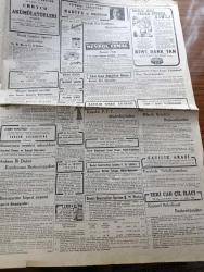 Cumhuriyet Gazetesi - 2 Temmuz 1948 - Ziyaretin Manası Yazan Abidin Daver Köşe Yazısı - Meclis Seçim Tasarısının Tetkikini Tehir Etti - Amerikan Filosu Dün Sabah 8 30 Da Geldi Fotoğraf - Meclisin Tatili De Geri Bırakıldı - Yeşilköye İnen Bulgar Uçağındaki Facia - Bulgar Uçağının Yaralı Pilotu Ganef Bakırköy Hastanesi'nde Fotoğraf - Denizcilik Bayramı Fotoğraf - Olimpiyata Gidecek Olanlar - Yugoslavyada Milli Cereyan Genişliyor - Canlı Hayvan İhracına İzin Verildi - Ondokuzuncu Asırda Türk Amerikan Bahri Münasebetleri - Piyasa Ekmeği Bugünlerde İmal Edilecek - Lüksle Mücadele Komisyonu Dün Bir Toplantı Yaptı - Rektör Sıddık Sami Onar'ın Çayı - Avrupa'yı Kalkındırma Programına Aid Son Gelişmeler Yazan Doktor Mehmet Oluç - Nadiya Ve Arkadaşları Bu Akşam Tepebaşı Bahçesinde - Kiwi Kundura Cilası - Perihan Altındağ Sözeri Müzeyyen Senar Işıl Zehra Bilir Yenikapı M. Çakır Gazinosunda - Bugünkü Radyo Programı - Bulmaca - Kolynos Diş Macunu - Mayer Gömlekleri - Pan American