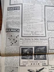 Cumhuriyet Gazetesi - 2 Temmuz 1948 - Ziyaretin Manası Yazan Abidin Daver Köşe Yazısı - Meclis Seçim Tasarısının Tetkikini Tehir Etti - Amerikan Filosu Dün Sabah 8 30 Da Geldi Fotoğraf - Meclisin Tatili De Geri Bırakıldı - Yeşilköye İnen Bulgar Uçağındaki Facia - Bulgar Uçağının Yaralı Pilotu Ganef Bakırköy Hastanesi'nde Fotoğraf - Denizcilik Bayramı Fotoğraf - Olimpiyata Gidecek Olanlar - Yugoslavyada Milli Cereyan Genişliyor - Canlı Hayvan İhracına İzin Verildi - Ondokuzuncu Asırda Türk Amerikan Bahri Münasebetleri - Piyasa Ekmeği Bugünlerde İmal Edilecek - Lüksle Mücadele Komisyonu Dün Bir Toplantı Yaptı - Rektör Sıddık Sami Onar'ın Çayı - Avrupa'yı Kalkındırma Programına Aid Son Gelişmeler Yazan Doktor Mehmet Oluç - Nadiya Ve Arkadaşları Bu Akşam Tepebaşı Bahçesinde - Kiwi Kundura Cilası - Perihan Altındağ Sözeri Müzeyyen Senar Işıl Zehra Bilir Yenikapı M. Çakır Gazinosunda - Bugünkü Radyo Programı - Bulmaca - Kolynos Diş Macunu - Mayer Gömlekleri - Pan American