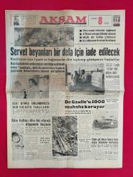 Akşam Gazetesi - 17 Haziran 1962 - Spor Sayfası Eksik