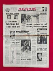 Akşam Gazetesi - 6 Aralık 1965 - Spor Sayfası Eksik