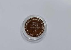 ALPARSLAN TÜRKEŞ T.C.DARPHANESİ CUMHURİYET DÖNEMİ TÜRK SİYASETÇİLERİ NO:3 GÜMÜŞ HATIRA PARASI ORJİNAL AHŞAP KUTULU SERTİFİKALI